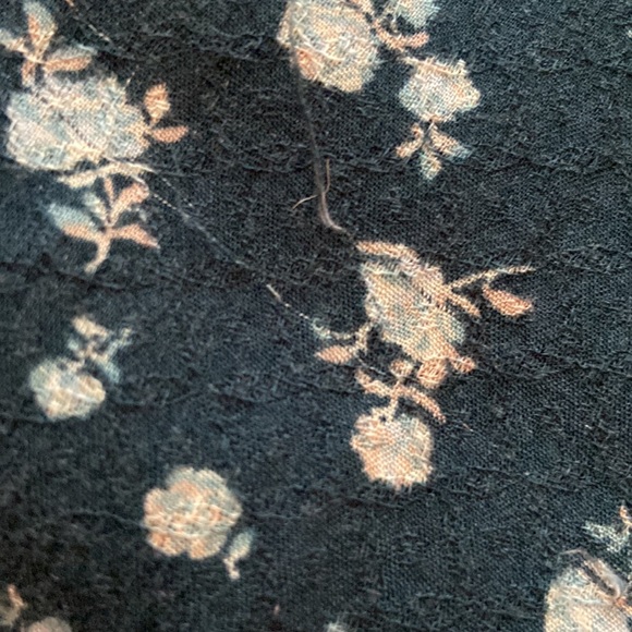 Xhilaration Teal Floral Keyhole Mini Dress - Picture 10 of 10